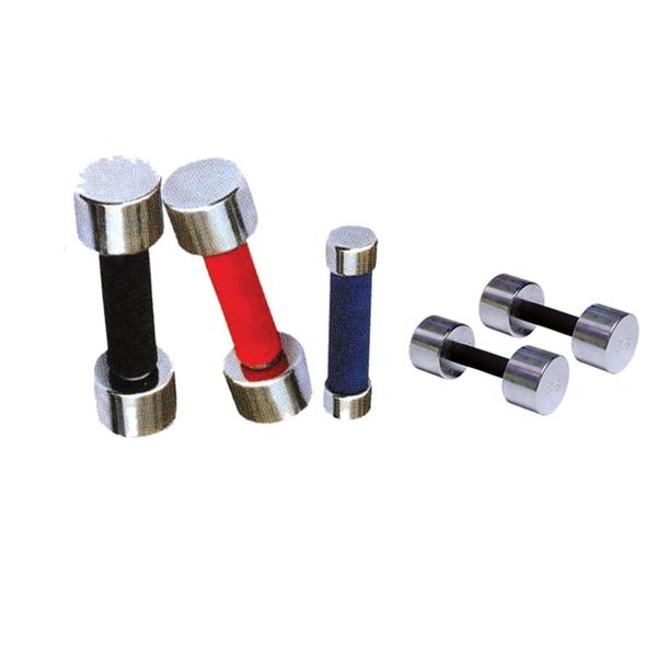 CHROME DUMBBELL WITH FOAM HANDLE