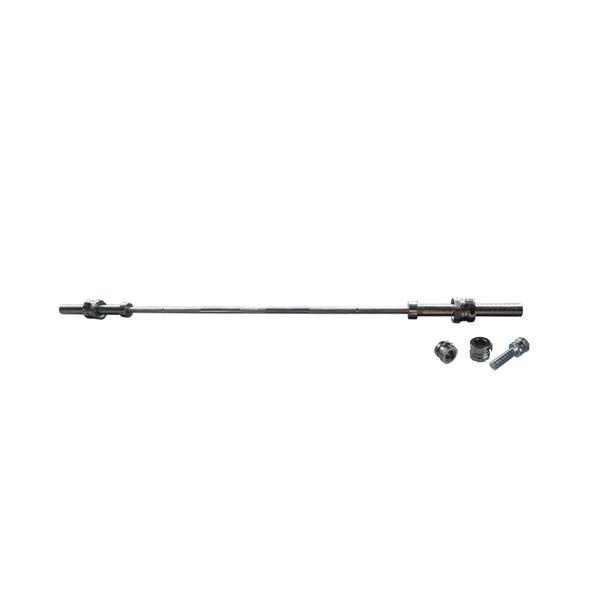 CHROMED OLYMPIC BAR WITH BIG STEEL COLLORS