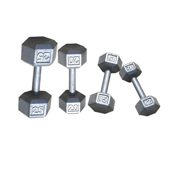 GREY HAMMERTONE HEX DUMBBELL
